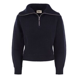 Weekend Maxmara Women Wkdlaser - Virgin Wool Half-Zip High-Neck Jumper